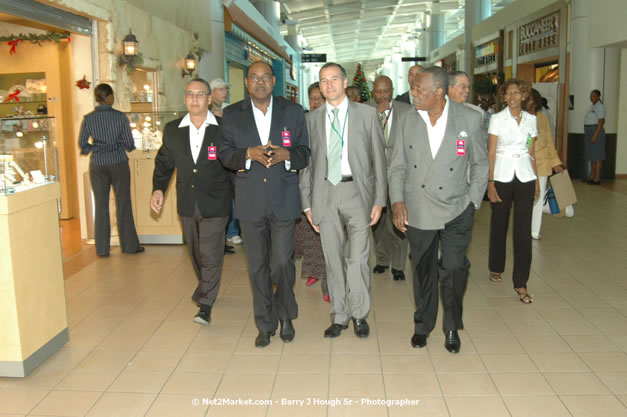 Minister of Tourism, Hon. Edmund Bartlett - Director of Tourism, Basil Smith, and Mayor of Montego Bay, Councillor Charles Sinclair Launch of Winter Tourism Season at Sangster International Airport, Saturday, December 15, 2007 - Sangster International Airport - MBJ Airports Limited, Montego Bay, Jamaica W.I. - Photographs by Net2Market.com - Barry J. Hough Sr, Photographer - Negril Travel Guide, Negril Jamaica WI - http://www.negriltravelguide.com - info@negriltravelguide.com...!