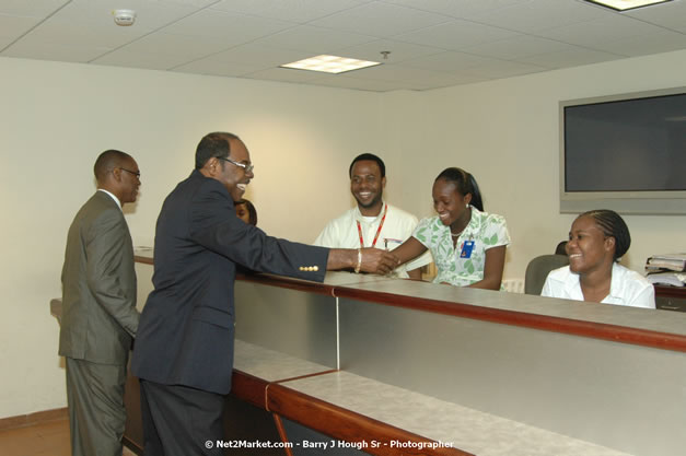 Minister of Tourism, Hon. Edmund Bartlett - Director of Tourism, Basil Smith, and Mayor of Montego Bay, Councillor Charles Sinclair Launch of Winter Tourism Season at Sangster International Airport, Saturday, December 15, 2007 - Sangster International Airport - MBJ Airports Limited, Montego Bay, Jamaica W.I. - Photographs by Net2Market.com - Barry J. Hough Sr, Photographer - Negril Travel Guide, Negril Jamaica WI - http://www.negriltravelguide.com - info@negriltravelguide.com...!