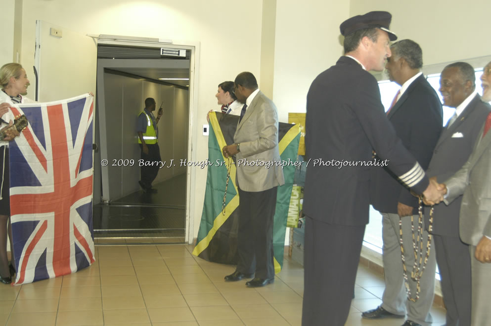  British Airways Inaugurates New Scheduled Service from London Gatwick Airport to Sangster International Airport, Montego Bay, Jamaica, Thursday, October 29, 2009 - Photographs by Barry J. Hough Sr. Photojournalist/Photograper - Photographs taken with a Nikon D70, D100, or D300 - Negril Travel Guide, Negril Jamaica WI - http://www.negriltravelguide.com - info@negriltravelguide.com...!