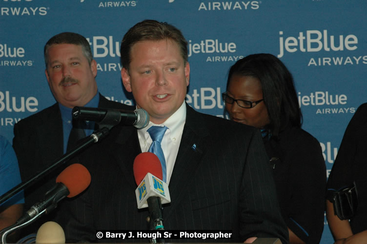 JetBue Airways' Inaugural Air Service between Sangster International Airport, Montego Bay and John F. Kennedy Airport, New York at MBJ Airports Sangster International Airport, Montego Bay, St. James, Jamaica - Thursday, May 21, 2009 - Photographs by Net2Market.com - Barry J. Hough Sr, Photographer/Photojournalist - Negril Travel Guide, Negril Jamaica WI - http://www.negriltravelguide.com - info@negriltravelguide.com...!