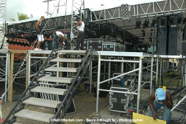 Venue Under Construction - Wednesday, July 18, 2007 - Red Stripe Reggae Sumfest at Catherine Hall, Montego Bay, St Jamaica, Jamaica W.I. - Negril Travel Guide.com, Negril Jamaica WI - http://www.negriltravelguide.com - info@negriltravelguide.com...!