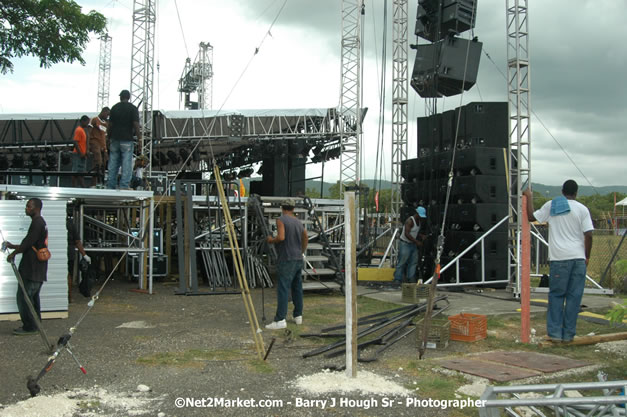 Venue Under Construction - Wednesday, July 18, 2007 - Red Stripe Reggae Sumfest at Catherine Hall, Montego Bay, St Jamaica, Jamaica W.I. - Negril Travel Guide.com, Negril Jamaica WI - http://www.negriltravelguide.com - info@negriltravelguide.com...!