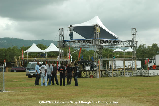 Venue Under Construction - Wednesday, July 18, 2007 - Red Stripe Reggae Sumfest at Catherine Hall, Montego Bay, St Jamaica, Jamaica W.I. - Negril Travel Guide.com, Negril Jamaica WI - http://www.negriltravelguide.com - info@negriltravelguide.com...!