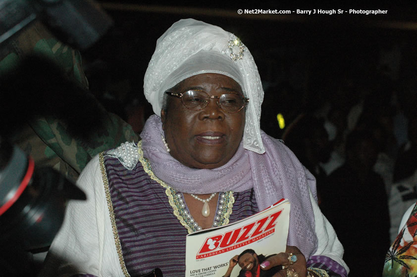 Cedella Booker - Bob Marley's Mother - Smile Jamaica, Nine Miles, St Anns, Jamaica - Saturday, February 10, 2007 - The Smile Jamaica Concert, a symbolic homecoming in Bob Marley's birthplace of Nine Miles - Negril Travel Guide, Negril Jamaica WI - http://www.negriltravelguide.com - info@negriltravelguide.com...!