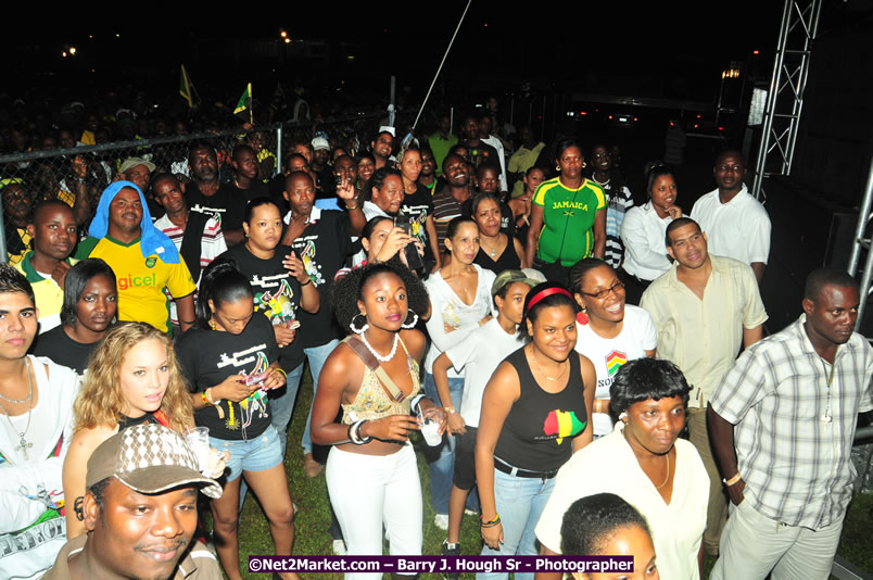 Usain Bolt of Jamaica - The Fastest Man In The World  - Usain Bolt Homecoming Celebrations Concert at the William Knibb High School Play Field, Trelawny - Ice, Ding Dong, Ravers Clavers, D'Angel, Voicemail, RDX and Dancers, Wayne Marshall, Tammi Chynn, Bugle, Nero, Tanya Stephens, Richie Spice, Kip Rich,and Shaggy - Photographs by Net2Market.com - Barry J. Hough Sr. Photojournalist/Photograper - Photographs taken with a Nikon D300 - Negril Travel Guide, Negril Jamaica WI - http://www.negriltravelguide.com - info@negriltravelguide.com...!